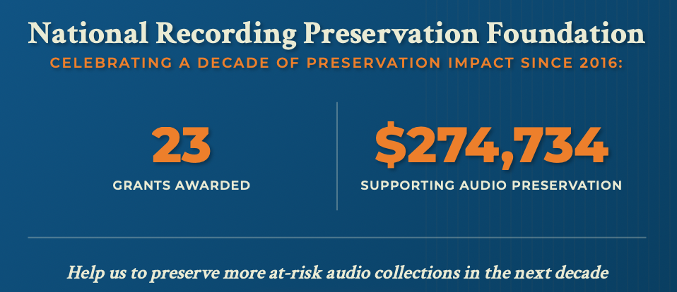 Infographic summarizing the grants NRPF made since 2016